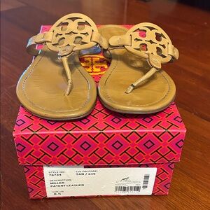 Tory Burch Patent Leather Miller Sandals